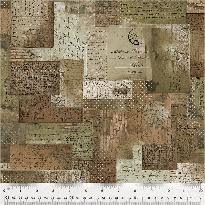 Boho Chick Whistler Studios 54564-1 Brown Ephemera Cotton