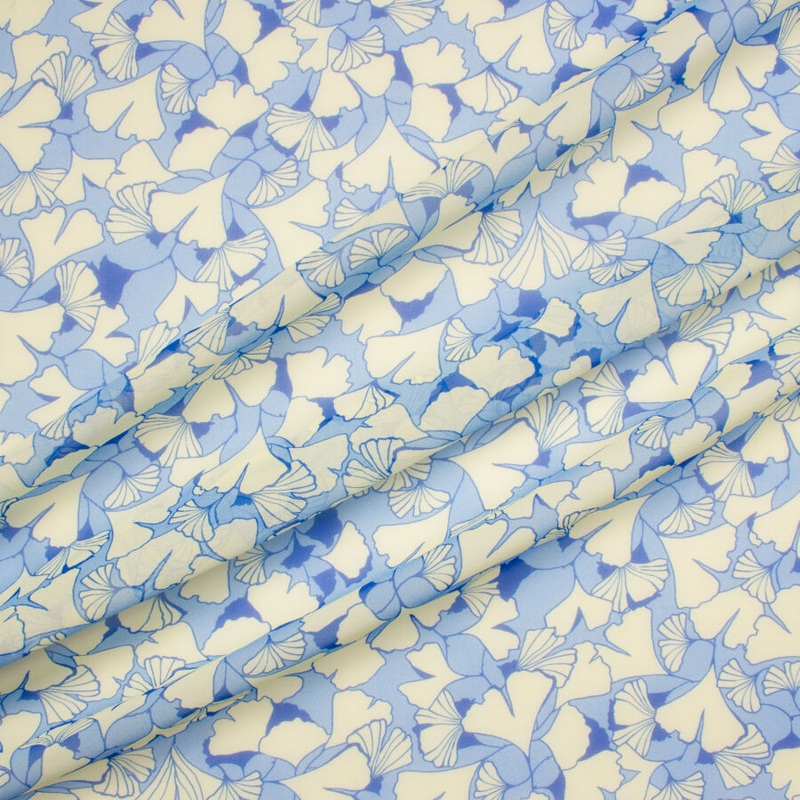 Sky Blue Silk Chiffon