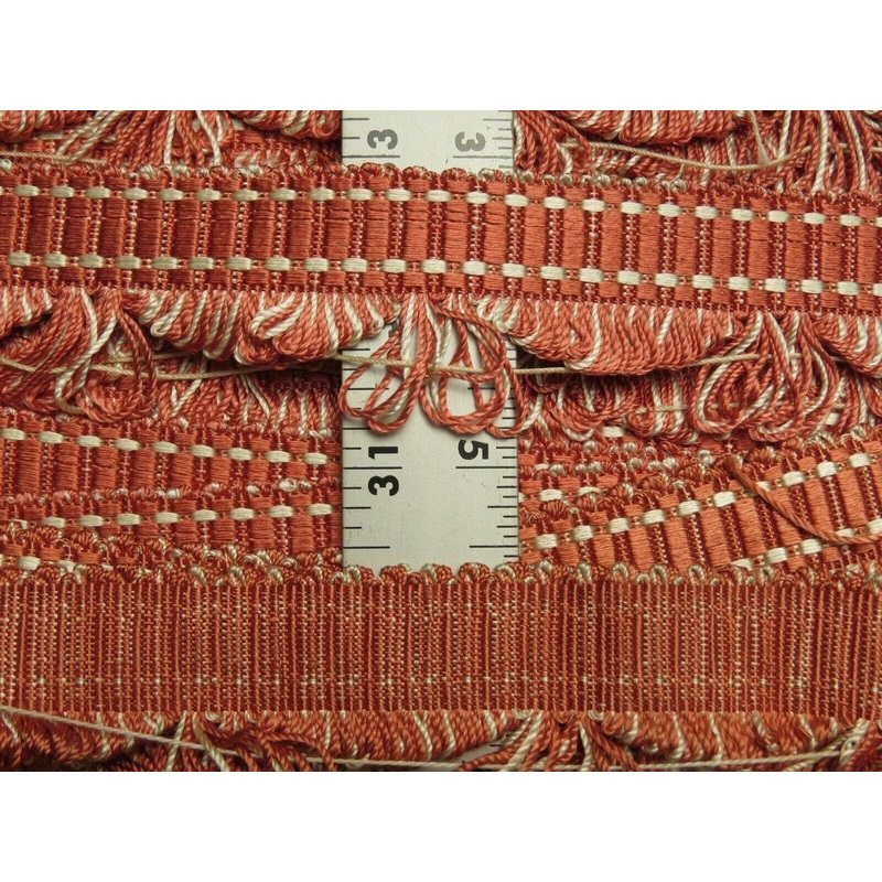 11Y FT1073-6 Scalamandre Designer Trim 100% silk Real Pink Strawberry with Cream Scallop Box A MSRP USD 180+/yard