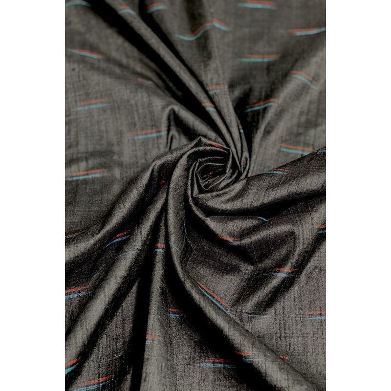 Black 72 Striped Silk Shantung