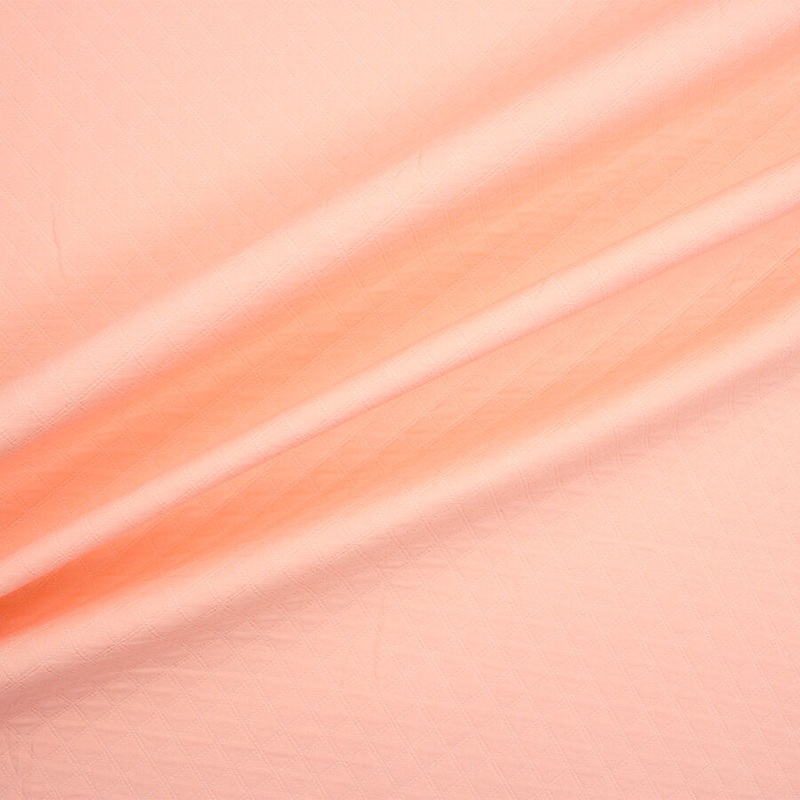 Peach Cotton Piqu Jacquard