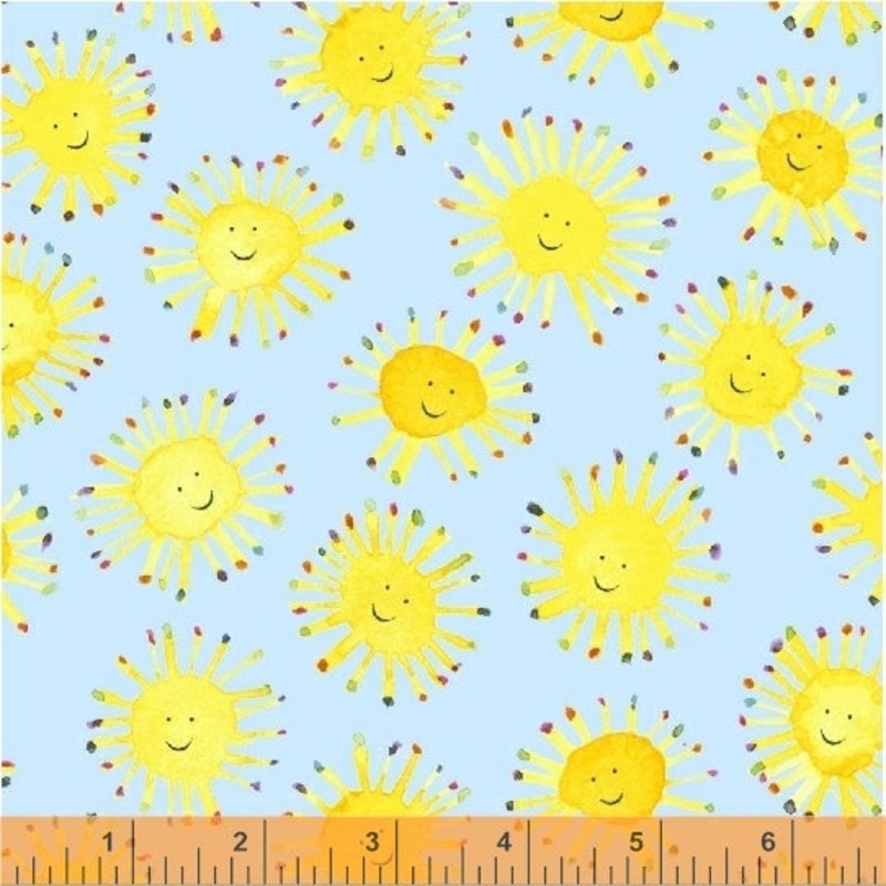 Rain or Shine Maria Carluccio 51650-2 Blue Lagoon Sunshine Cotton