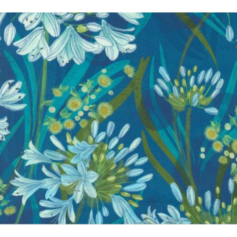 Serena Shores Agapanthus Florals Coastal Yardage