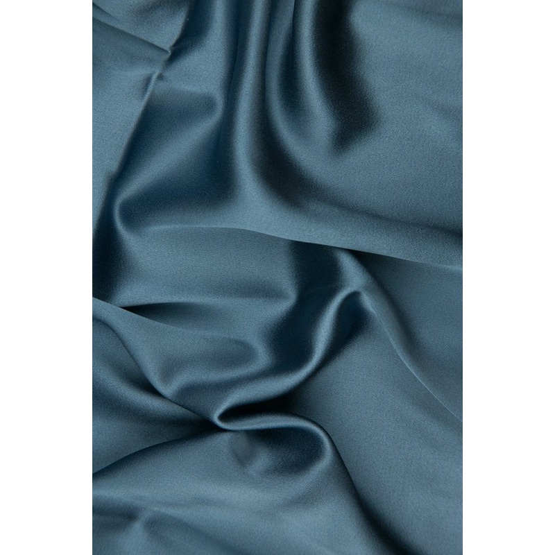 Skyway Blue Silk Crepe Back Satin Fabric