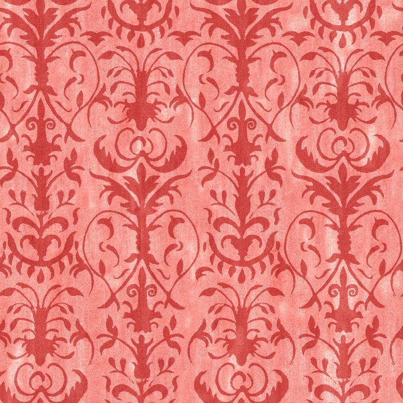 Susan Winget - Regal Whisper - Red Damask Fabric