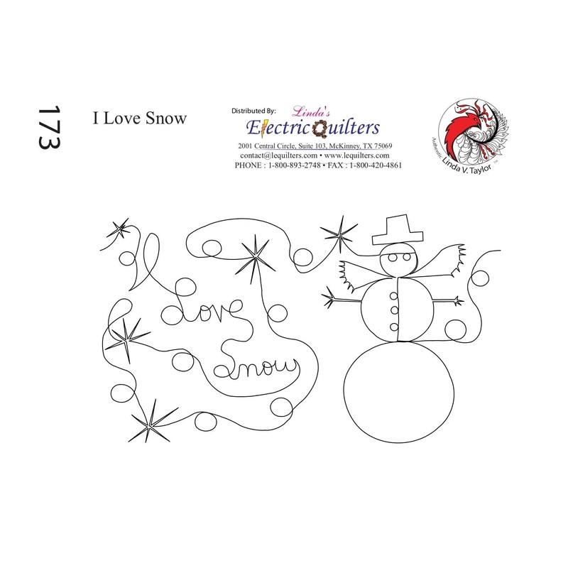 173 I Love Snow Pantograph with Blocks by Linda V. Taylor