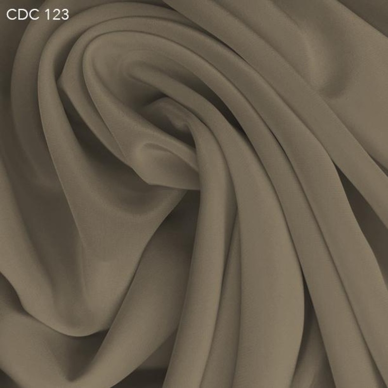 Silk Crepe de Chine - Khaki Brown