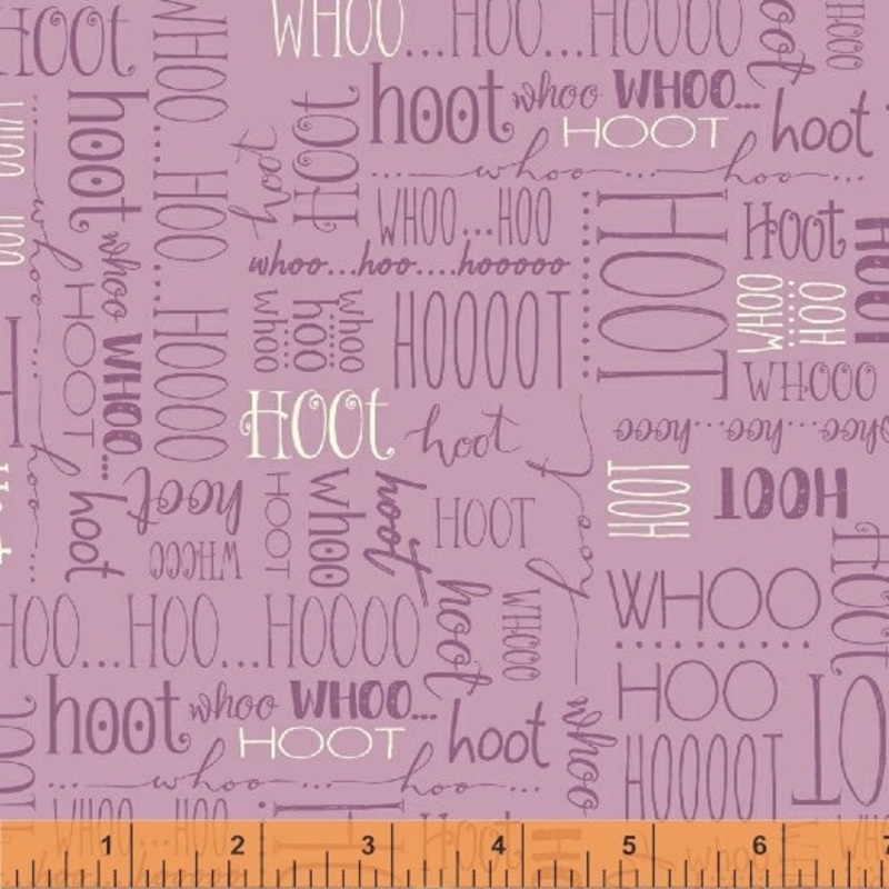 Whoo's Hoo Terri Degenkolb FBTY 51596-8 Orchid Whoo's Hoo Cotton
