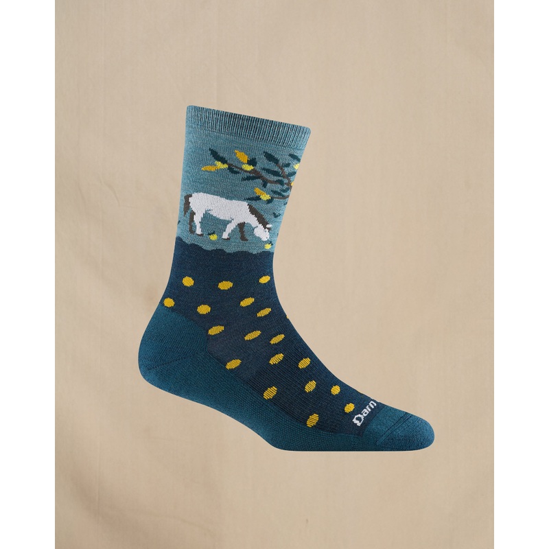 Women's Wild Life Crew Lightweight Lifestyle Sock Dark Teal