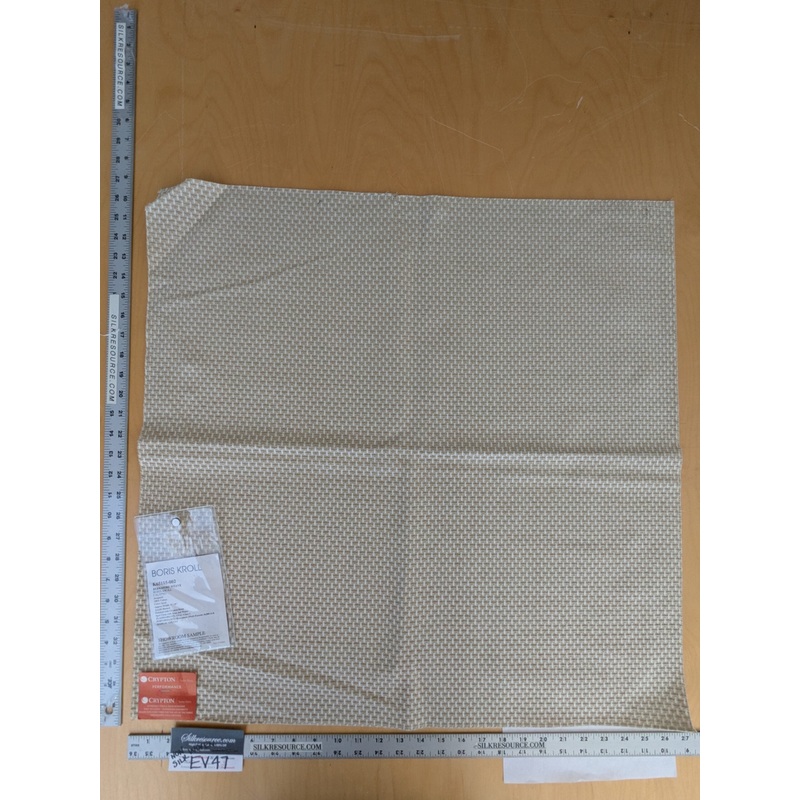 84 EV47 Square Scalamandre Boris Kroll Berkshire Weave Sand Beige Small Scale Texture Cotton