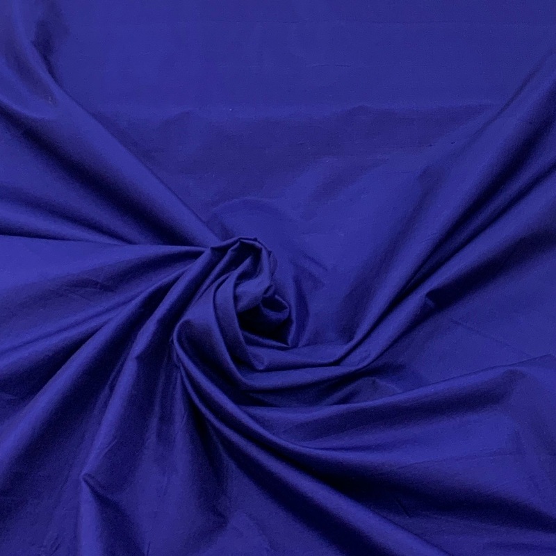 Dark Cobalt Blue Plain Pure Silk Fabric