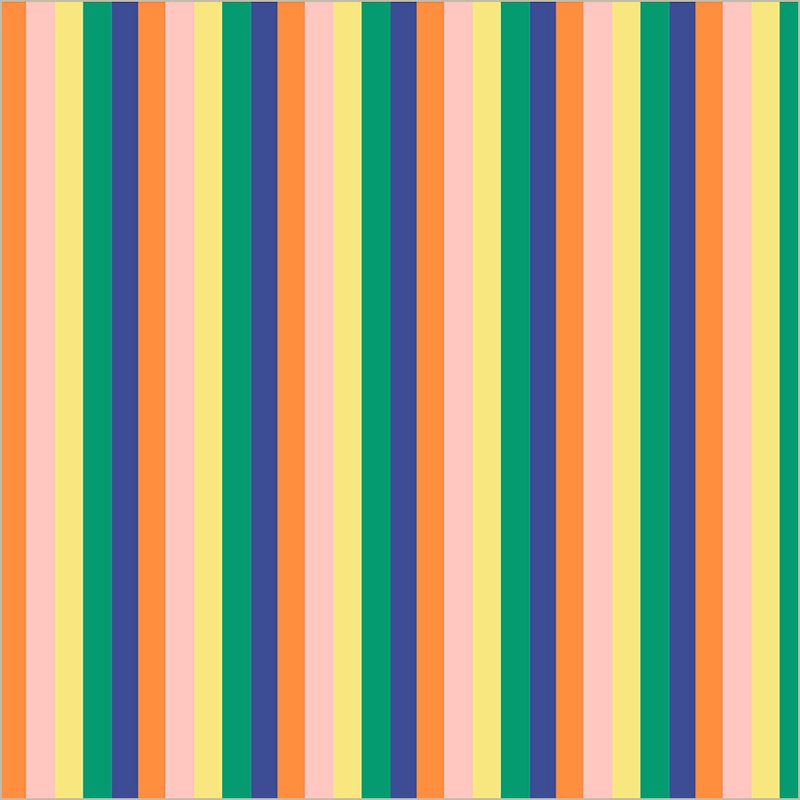 Rainbow Vale Whistler Studios 55052-1 Multi Rainbow Stripe Cotton