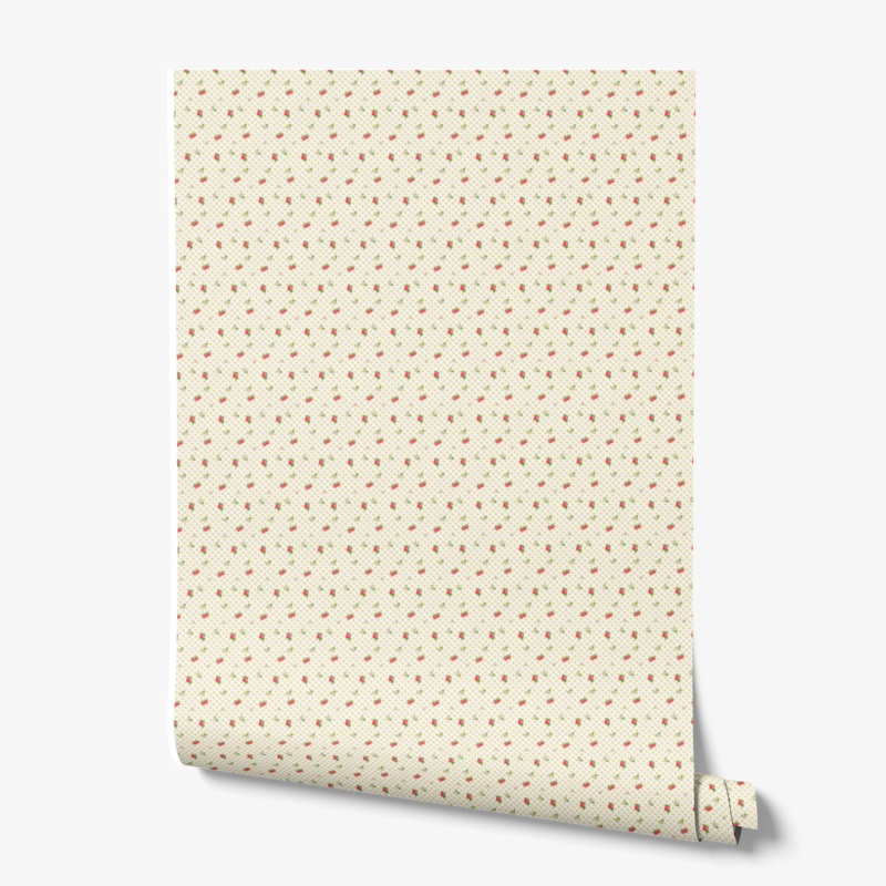 Strawberry Shortcake on Yellow Lattice Wallpaper