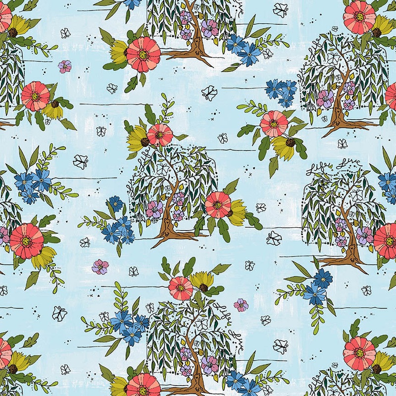 Sway by Kori Kori Turner Goodhart 54701-3 Sky Blue Willow Tree Cotton