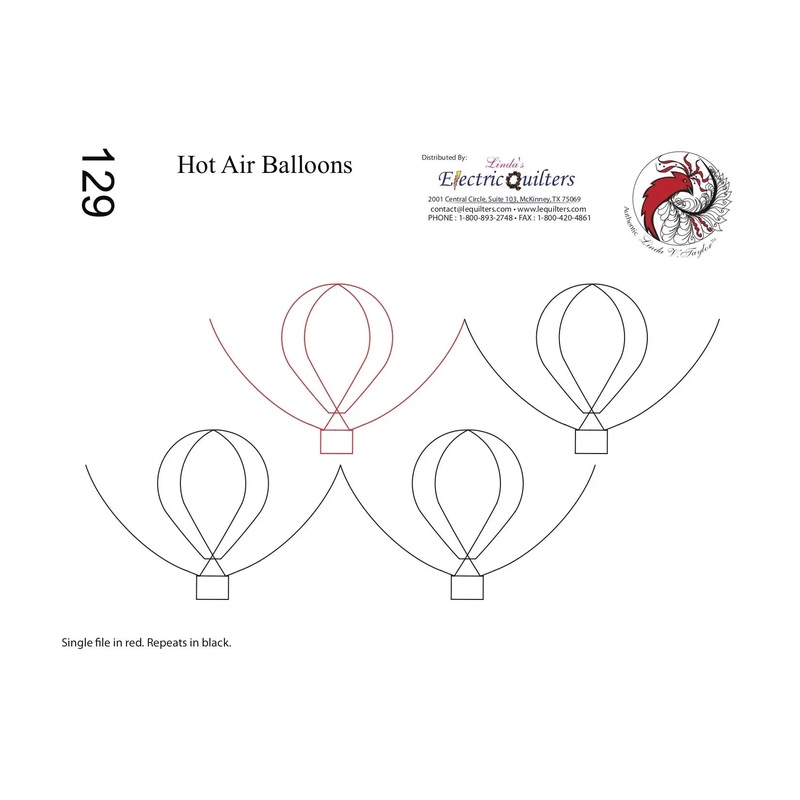 129 Hot Air Balloons Pantograph by Linda V. Taylor